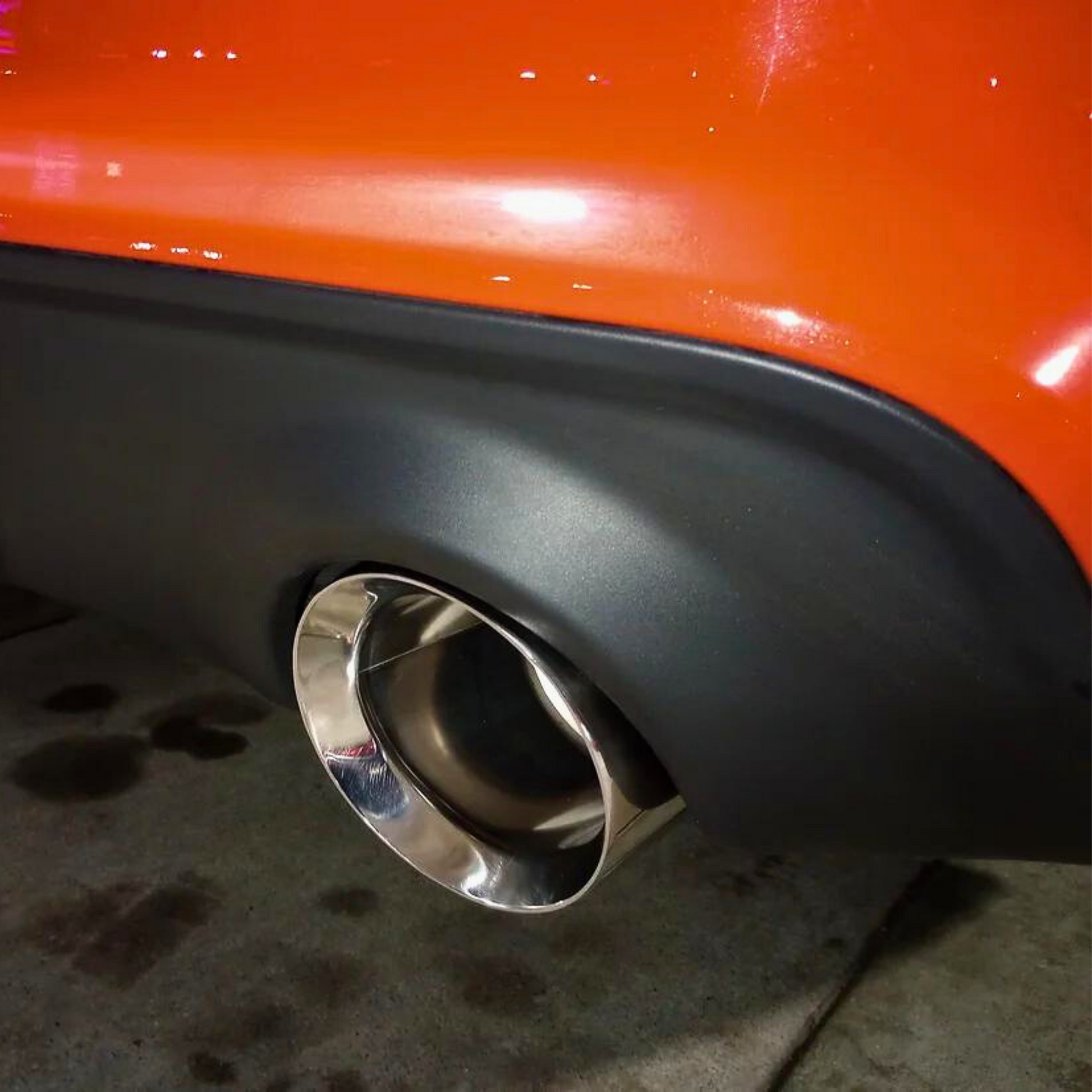 Polished stainless steel exhaust tips for 2015-2023 Dodge Charger