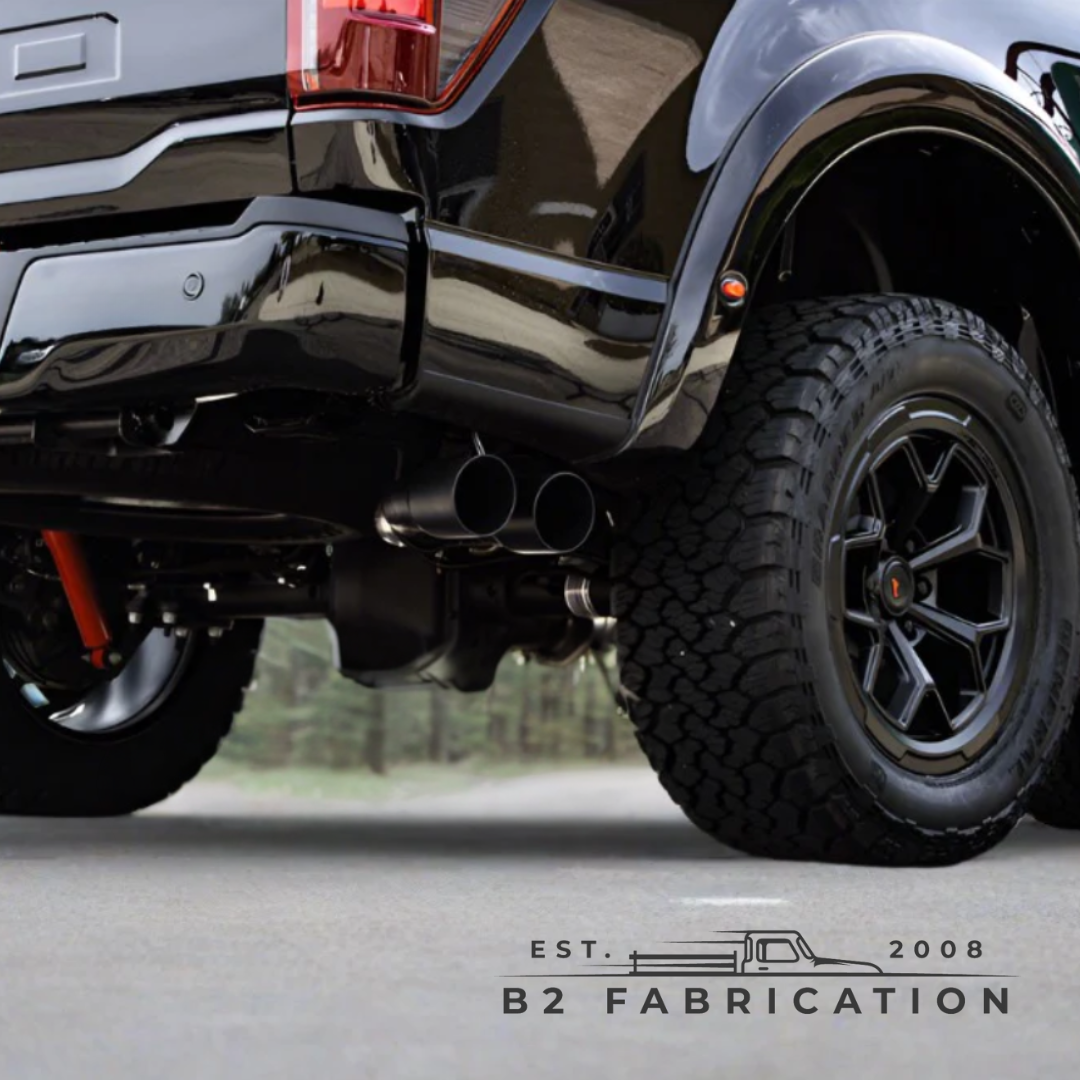 Ford F150 side exit performance exhaust system from B2 Fabrication