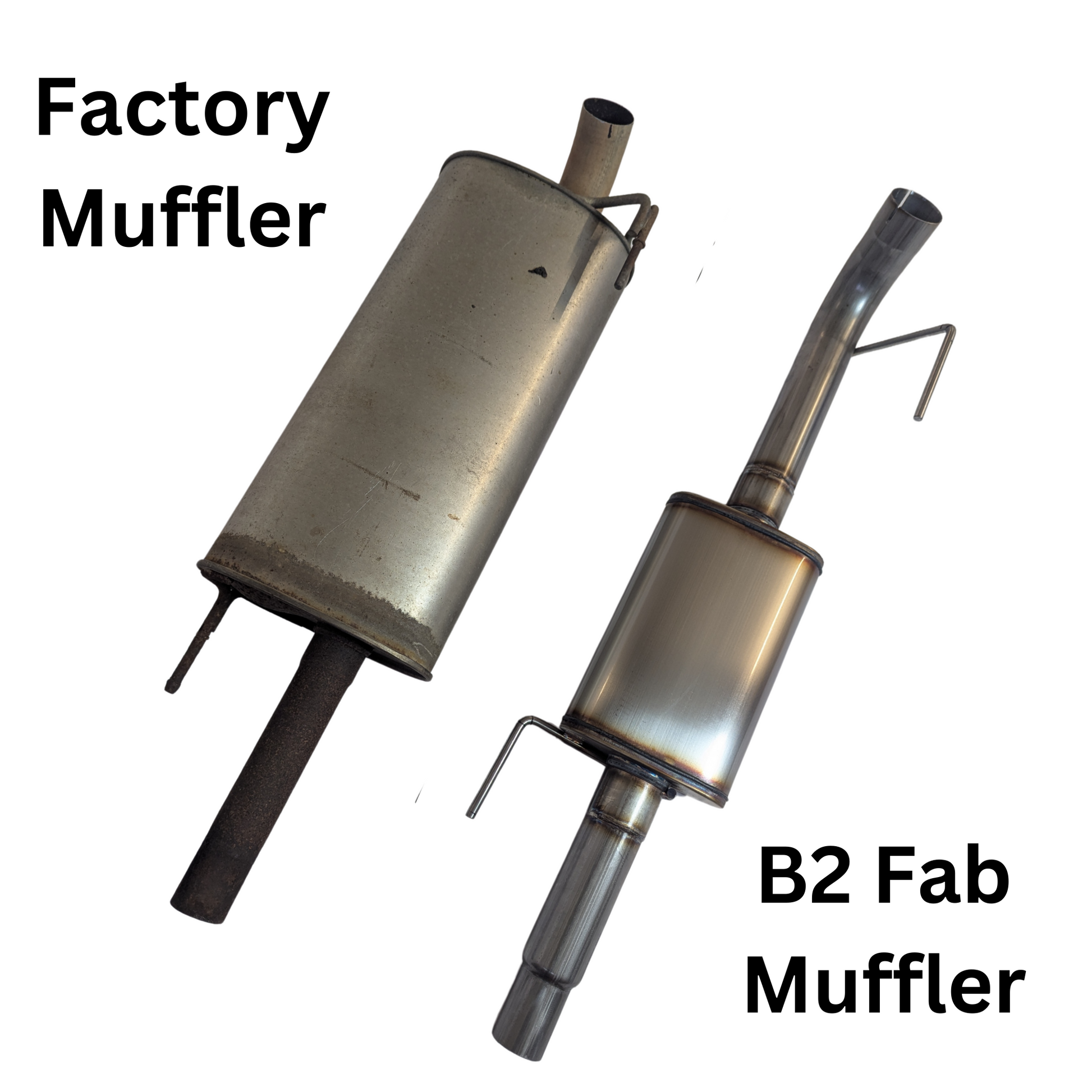 F150 factory muffler compared to high performance muffler