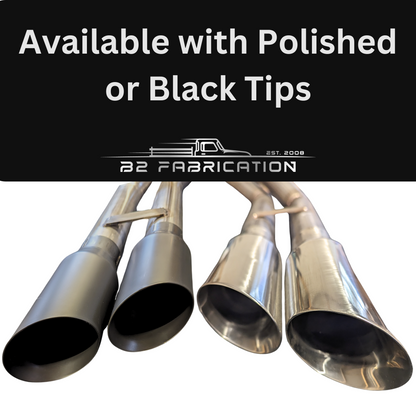 Ford f150 black exhaust tips, polished exhaust tips