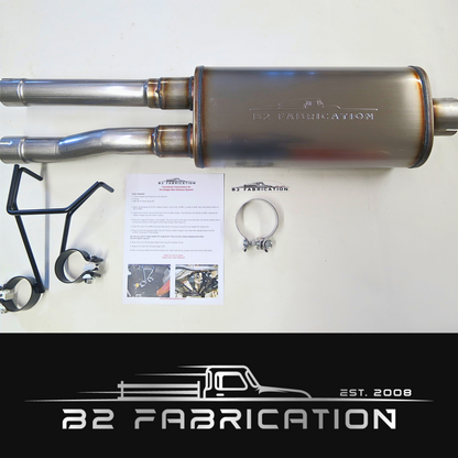 B2 Fabrication direct fit moderate muffler for Ram 1500