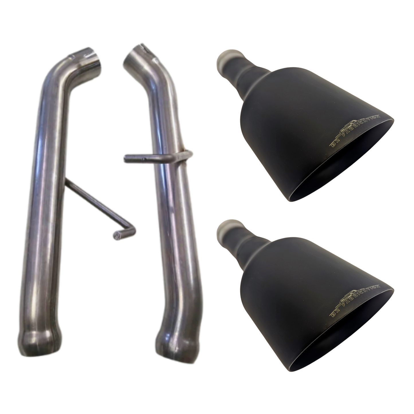 Ram 1500 resonator delete with Black exhaust tips