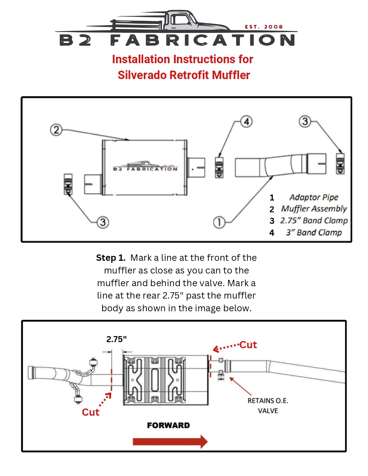 Silverado exhaust muffler installation instructions